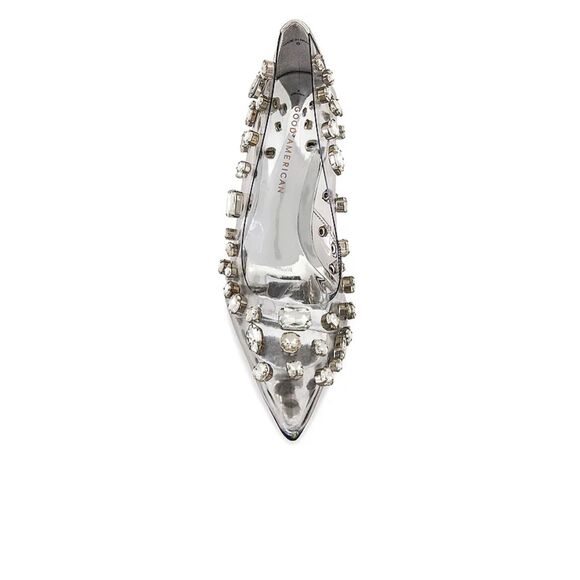 Good American Women's Diamonds Forever Stiletto Clear Pumps SIZE 11.5 NEW - Picture 8 of 14